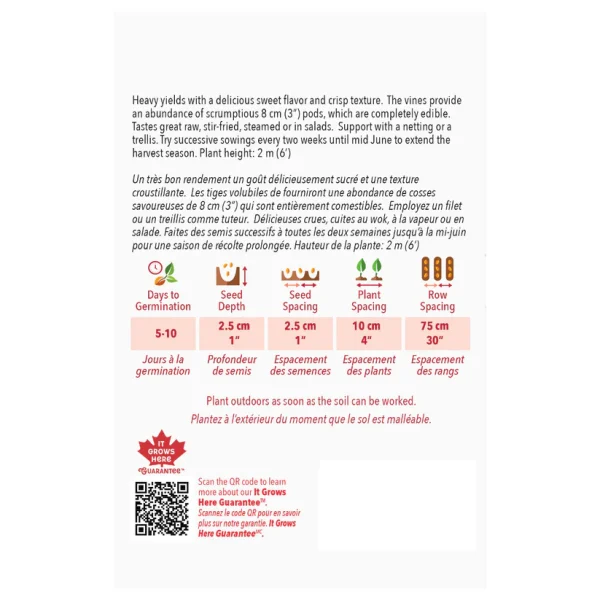 Pois Mange-Tout Sugar Snap